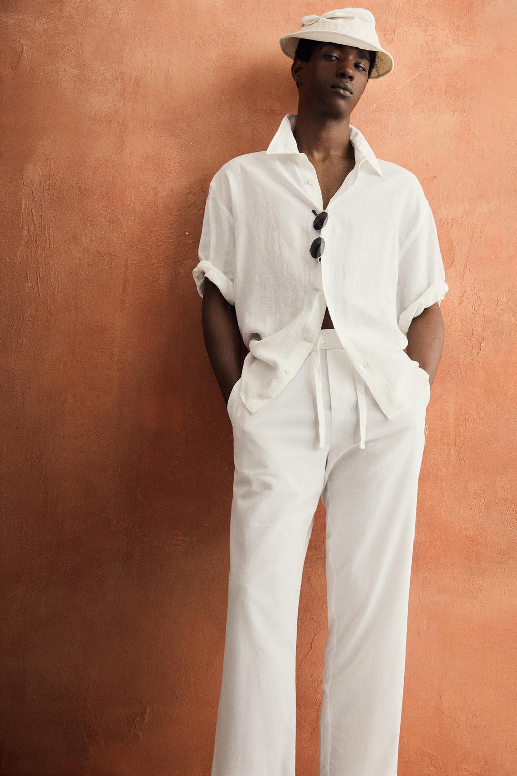 PANTALÓN RELAXED FIT ALGODÓN - LINO