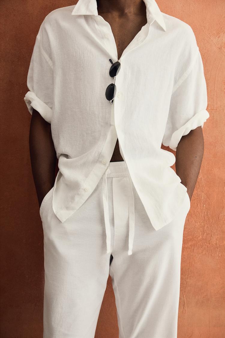 PANTALÓN RELAXED FIT ALGODÓN - LINO