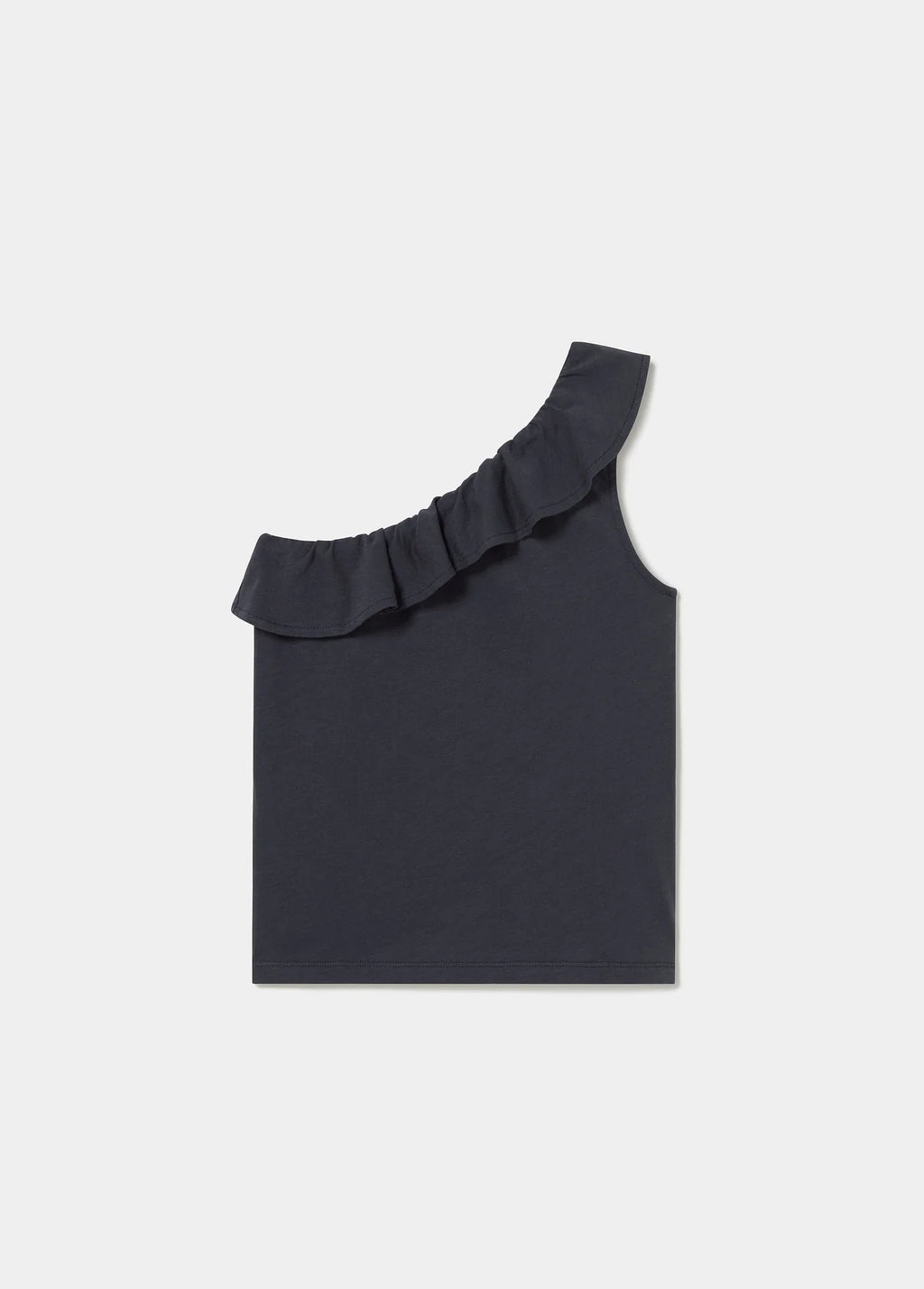 TOP ASIMÉTRICO VOLANTE CON TACHAS